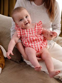 Ärmelloser Baby Kurzoverall mit Vichykaro
