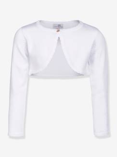 Mädchen-Pullover, Strickjacke, Sweatshirt-Mädchen Bolero mit Häkelbordüre Happy Girls