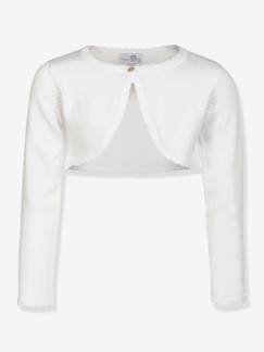 Mädchen-Pullover, Strickjacke, Sweatshirt-Mädchen Bolero mit Häkelbordüre Happy Girls