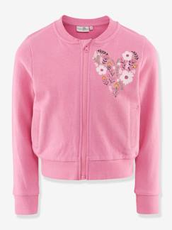Veste à capuche pour filles avec broderie de fleurs Happy Girls