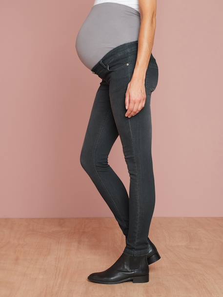 Jean slim stretch de grossesse entrejambe 85 denim black+denim brut+denim gris 