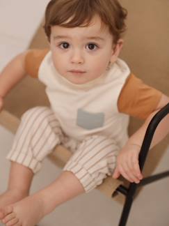 Bébé-T-shirt, sous-pull-T-shirt colorblock bébé manches courtes