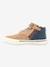 Baskets Sneakers hautes garçon Posture KICKERS® CAMEL DENIM+MARINE DENIM 