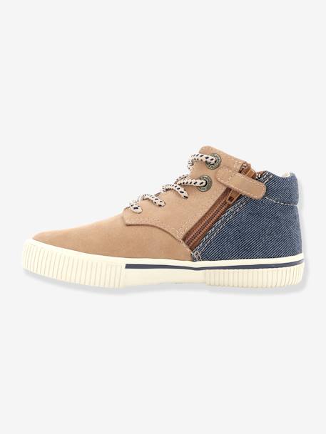 Jungen High Sneakers 'Posture' KICKERS® HELLBRAUN/DENIM+MARINE/DENIM 