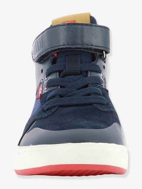 Baskets Sneakers hautes garçon Gready Mid KICKERS® MARINE ROUGE 