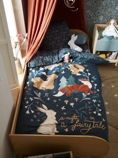 Linge de maison et décoration-Parure fourre de duvet + taie d'oreiller enfant avec coton recyclé BROCÉLIANDE