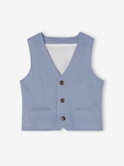 Garçon-Manteau, veste-Veste-Veste garçon cérémonie sans manches en coton/ lin