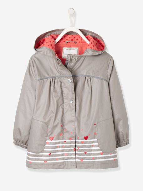 Parka für Mädchen GRAU 