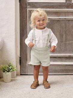 Baby-Set-Festliches Baby-Set: Hemd & Shorts mit Trägern