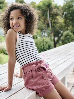 Fille-T-shirt, sous-pull-Débardeur fille en côtes 