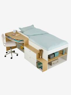 Chambre et rangement-Lit enfant 90x190cm combiné avec bureau et rangement TEEN