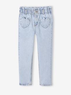 Mädchen-Hose-Mädchen Paperbag-Jeans mit Herz-Taschen