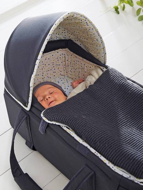 Softtragetasche von VERTBAUDET Anthrazit/Sterne+Stahlgrau 