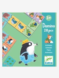 Spielzeug-Gesellschaftsspiele-Gedächtnis-/Beobachtungsspiele-DJECO Kinder-Dominospiel „Tiere"
