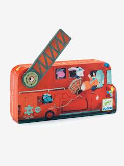 Les jeux éducatifs-Puzzle Le camion de pompier 16 pièces DJECO