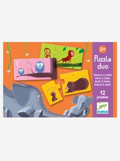 Spielzeug-Lernspiele-Formen, Farben und Assoziationen-DJECO Duo-Puzzle „Mama und Baby"