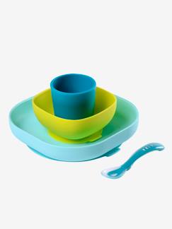 Puériculture-Set vaisselle 4 pièces silicone BEABA