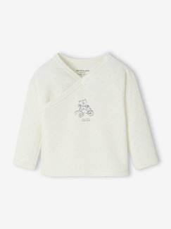 Baby-Bio-Kollektion: Gemusterte Baby Jacke mit Druckknöpfen BASIC