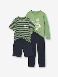Garçon-Pyjama, surpyjama-Lot pyjama + pyjashort garçon dinosaure 