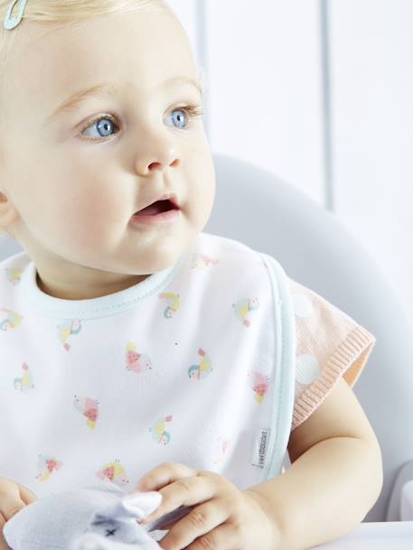 7er-Pack Lätzchen für Babys Blumen, Vögel+Mehrfarbig+WEIHNACHTSMOTIV 