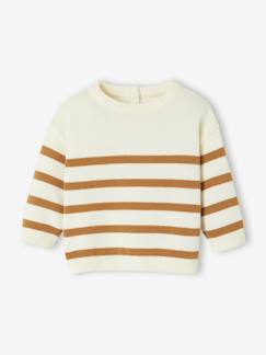 Pull Tricot Bébé Coeur Doré Ivoire - BEBE