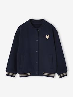 Mädchen-Pullover, Strickjacke, Sweatshirt-Mädchen Sweatjacke im College-Look mit Recycling-Polyester