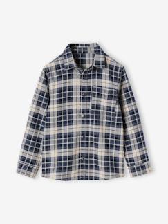 Garçon-Chemise-Chemise à carreaux en flanelle garçon