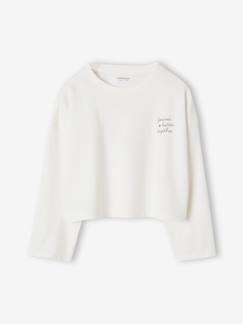 Fille-T-shirt, sous-pull-Tee-shirt crop top fille manches longues