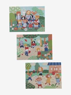 Jouet-3 puzzles évolutifs 36 à 60 pièces en carton