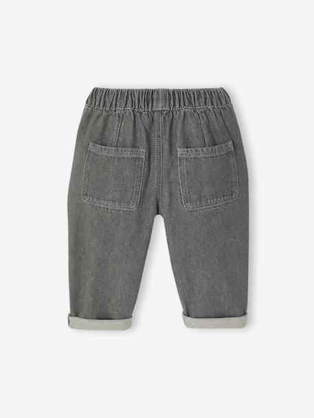 Jean bébé facile à enfiler denim brut+denim gris+stone 