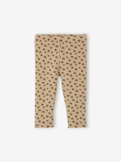 Bébé-Legging bébé léopard en maille côtelée
