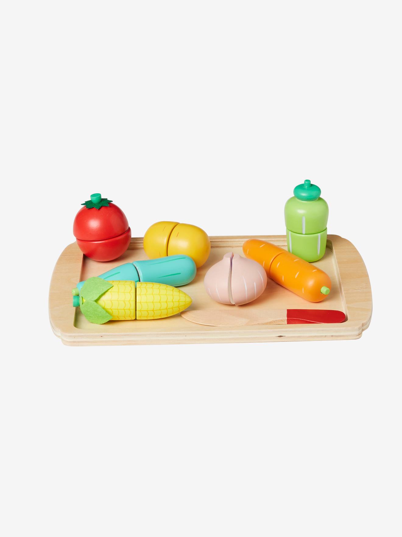 Légumes à découper en bois. Jouet velcro pour enfants. Jeu éducatif