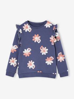 Mädchen-Pullover, Strickjacke, Sweatshirt-Mädchen Sweatshirt mit Volants und Schriftzug
