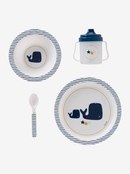 Coffret Repas Bebe 4 Pieces Vertbaudet Sans Bpa Set Baleine Puericulture