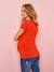 T-shirt de grossesse finition dentelle de coton CORAIL 