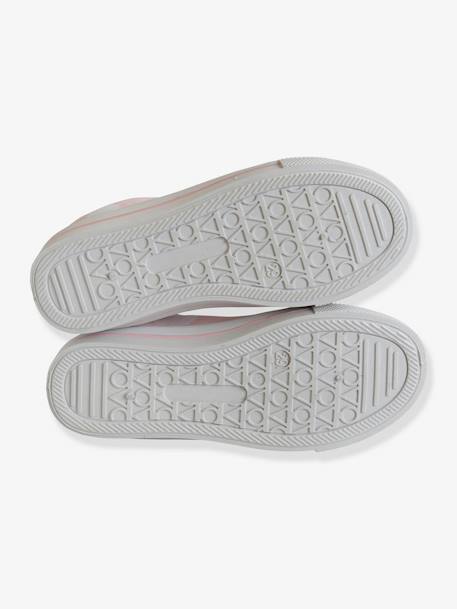 Mädchen Slip-on Stoffschuhe jeansblau+rosa+rosa bedruckt+schwarz 