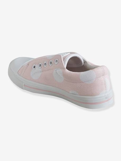 Mädchen Slip-on Stoffschuhe jeansblau+rosa+rosa bedruckt+schwarz 