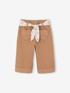 VERTBAUDET Pantalon Large Velours Côtelé Ceinture Fleurs Bébé - Confort Et Style