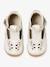 Sandales cuir bébé fille premiers pas BLANC PERLE+ROSE METALISE 