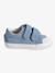 Stoffschuhe für Baby Mädchen blau getupft+hellgrau+hellgrün 