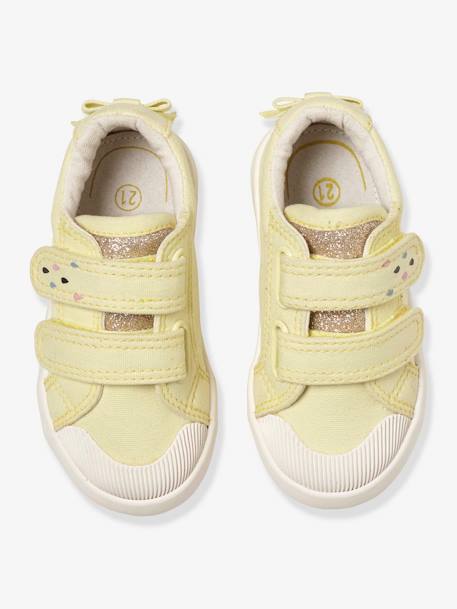 Stoffschuhe für Baby Mädchen blau getupft+hellgrau+hellgrün 