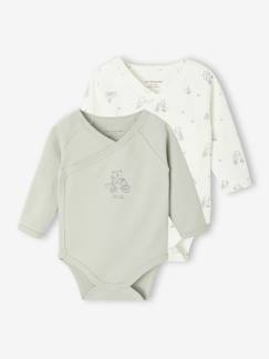 Baby-Body-Bio-Kollektion: 2er-Pack Baby Wickelbodys mit langen Ärmeln