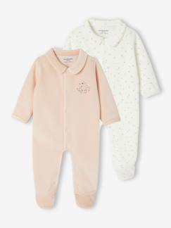 Bio-Kollektion: 2er-Pack Baby Strampler aus Samt