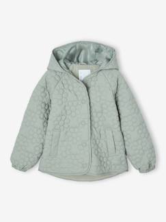 Mädchen-Mantel, Jacke-Daunenjacke-Mädchen Light-Steppjacke mit Blumenmuster