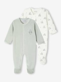 Bio-Kollektion: 2er-Pack Baby Strampler aus Samt