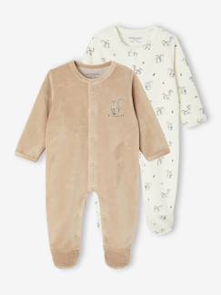 Bio-Kollektion: 2er-Pack Baby Strampler aus Samt