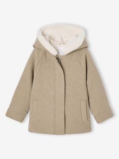 Mädchen-Mantel, Jacke-Mantel, Parka, Blouson-Mädchen Wintermantel, Woll-Mix