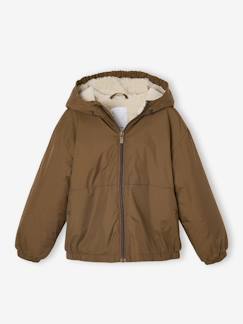 Garçon-Coupe-vent garçon doublé sherpa à capuche
