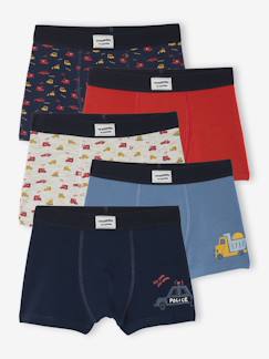 Garçon-Sous-vêtement-Lot de 5 boxers voiture garçon