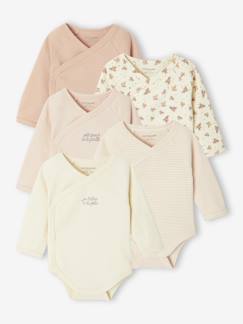 Baby-Body-Bio-Kollektion: 5er-Pack Baby Wickelbodys mit langen Ärmeln